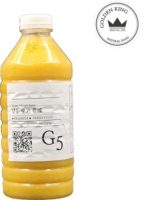 골든킹 프리미엄 망고 퓨레 1kg 100% 무첨가 망고 베이스, 1개