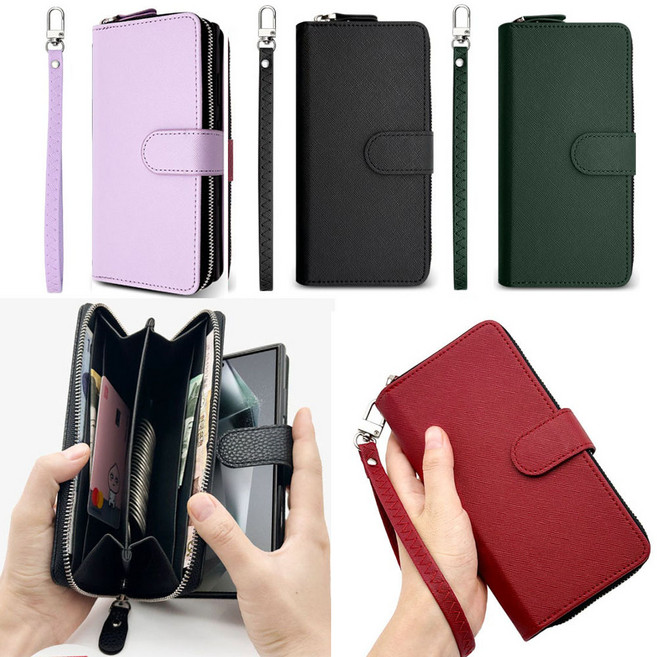 갤럭시S9 SM-G960N 뉴랩 손목 스트랩 지퍼형 카드 지갑 가죽 다이어리 케이스 지폐 수납 지퍼 뉴모빌 휴대폰 커버