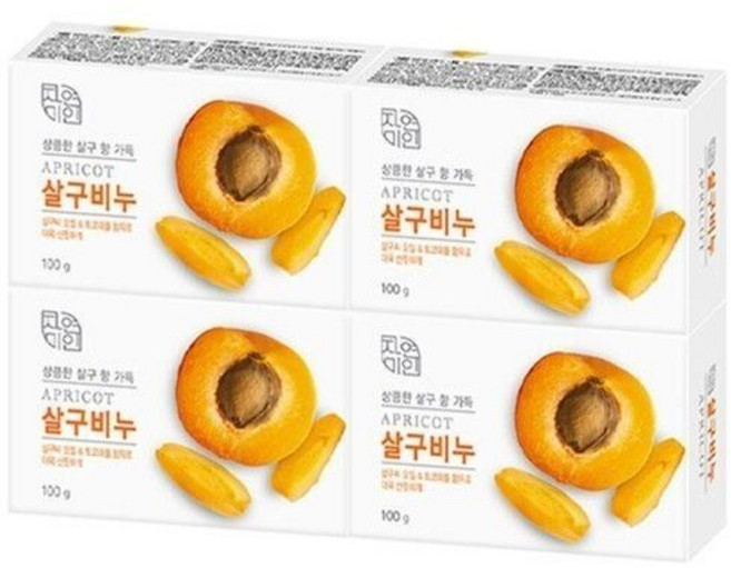 자연미인 살구 비누 4입, 100g