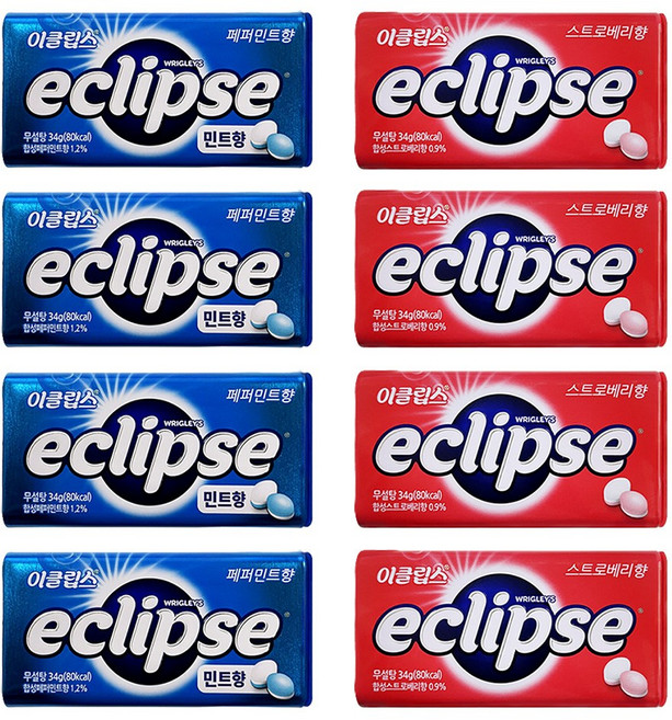 이클립스 페퍼민트향, 34g, 8개