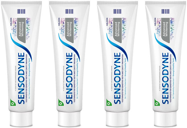 Sensodyne 舒酸定 長效抗敏牙膏 進階亮白配方, 184g, 4個
