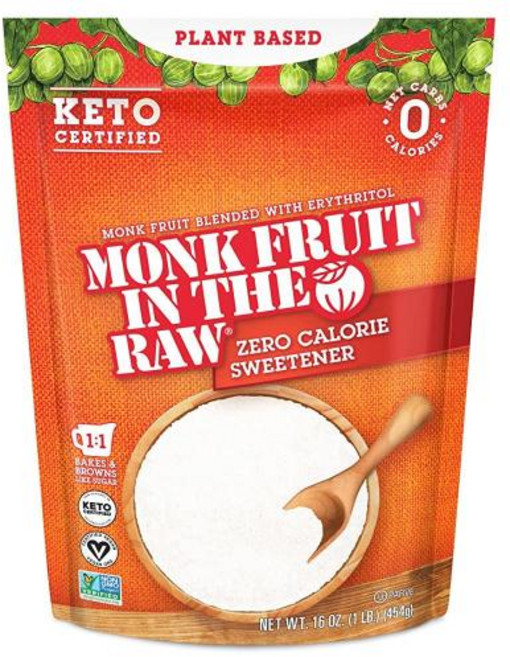 MONK FRUIT IN THE RAW 케토 인증 제로 칼로리 감미료 에리스리톨 함유 미국직구, 1 Pound (Pack of 1), 1개, 454g