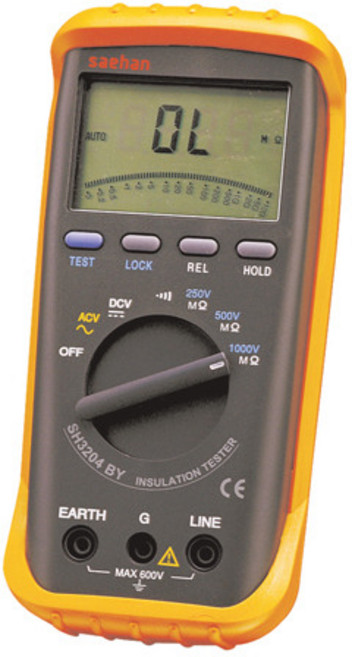 새한 절연저항계 저항측정기 측정기기 디지털 SH-3204BY, 1개