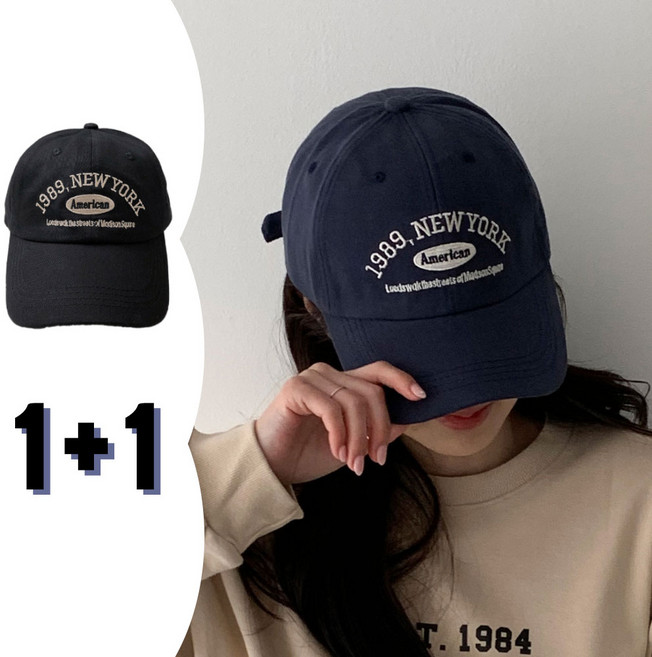 순이 C.1+1 남녀공용 1989 뉴욕 볼캡 야구모자 (조절가능)