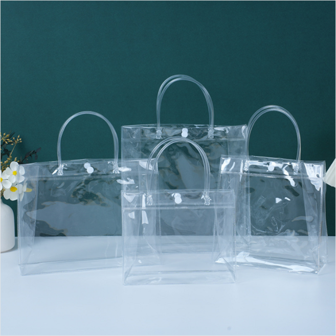 답례품 선물포장용 PVC 투명 쇼핑백, 20개