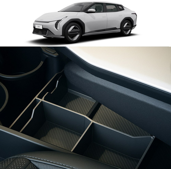 핏콘 EV4 하단 콘솔 트레이 정리 수납함, 12V 소켓 X, 1. 블랙