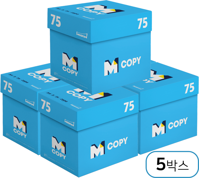 무림제지 엠카피 M Copy 75g A4 5박스 12500매, 12500개