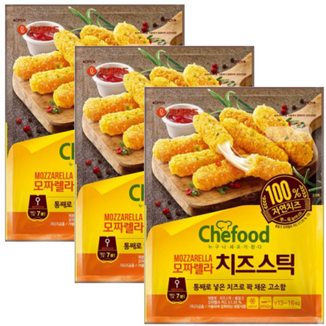롯데 모짜렐라 치즈스틱, 800g, 3개