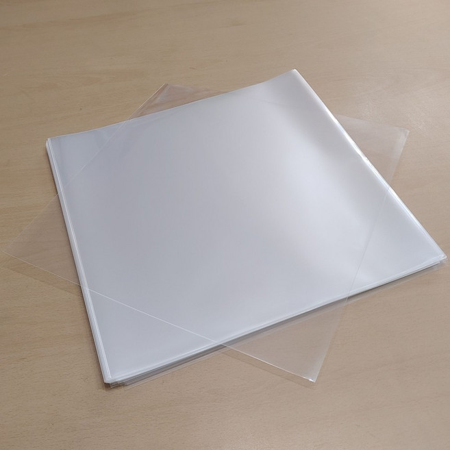 LP 비닐 (선택 구입) 속비닐 겉비닐 레코드 비닐, 겉비닐 50매, 1개, 투명