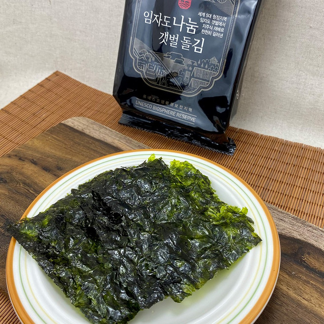 식탁김 간단한 반찬 가성비 임자도 나눔 갯벌 돌김 1box(30개입), 1개