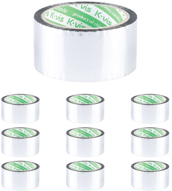 은박 단열재테이프 단열 보온 은색 50mm x 40M, 10개