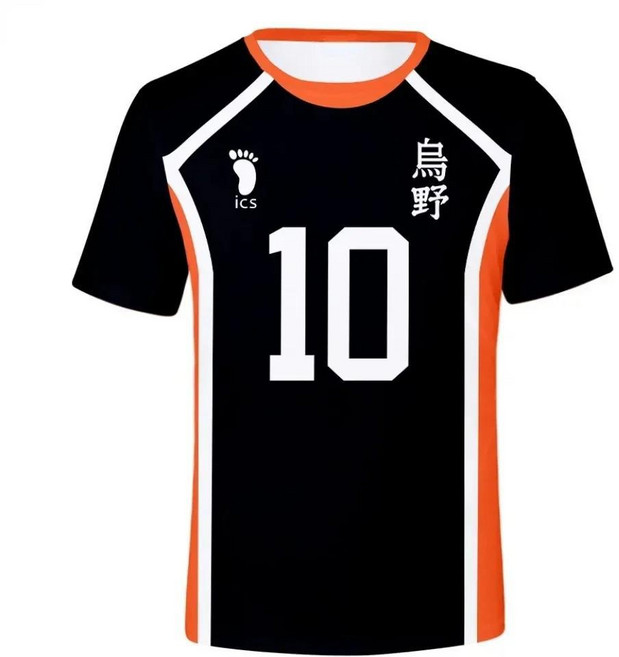 하이큐 코스프레 의상 카라스노 고등학교 배구부 히나타 쇼요 카게야마 토비오 스포츠웨어 저지 유니폼