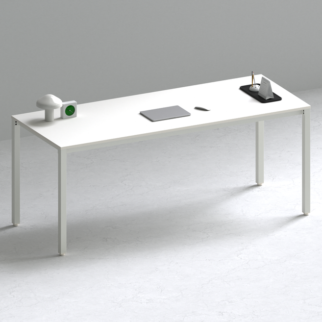 209애비뉴 제로데스크 2000x1000 컴퓨터책상, 화이트프레임+화이트상판