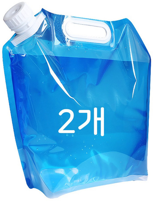 파파가든 접이식 물주머니 워터백 10L(41cm x 38cm), 2개, 블루
