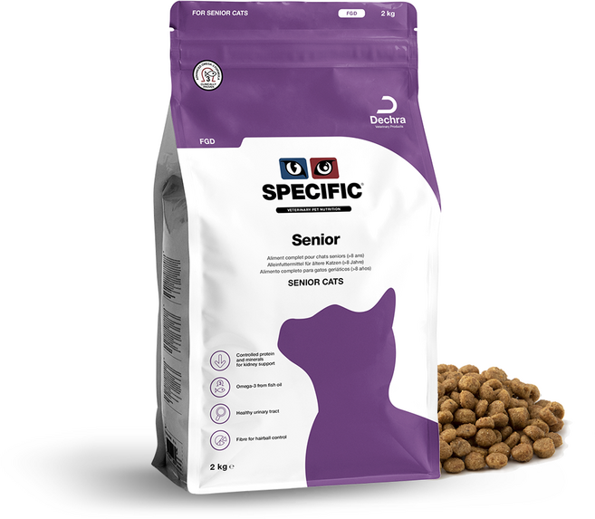 스페시픽 고양이 시니어 건식사료, 곡물, 2kg, 1개