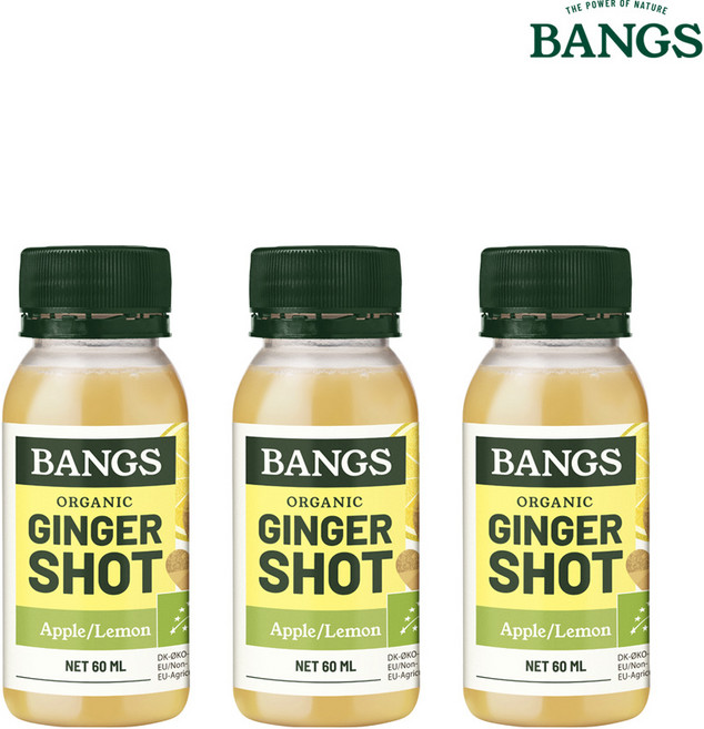 뱅스 유기농 진저샷 레몬&사과, 3개, 60ml
