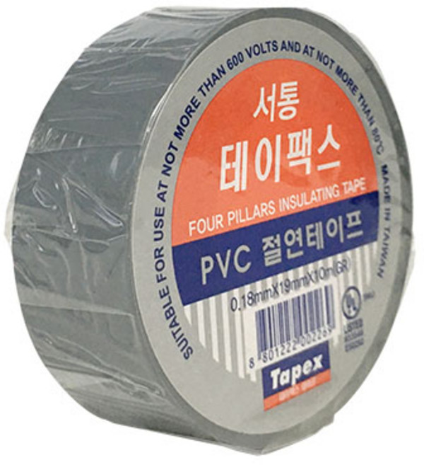 서통 테이팩스 전기절연 테이프 회색 19mm x 10M, 1개