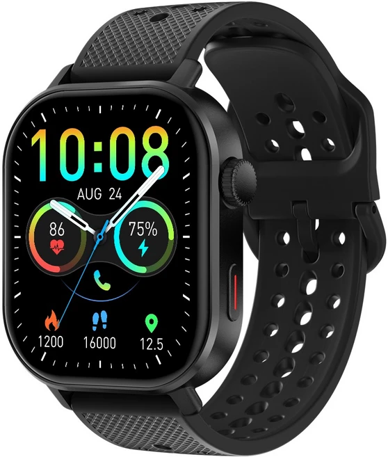 와피크 아웃도어 스마트 워치 ST60 SOS통화 AI운동인식 스포츠시계, GPS + 블루투스, 5.4cm, 블랙 - 쿠팡