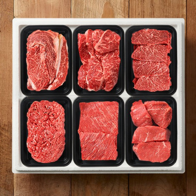 [횡성한우명가]일품 구이혼합 4호 (등심/채끝/특수부위/불고기/국거리/장조림) / 1.59kg, 없음