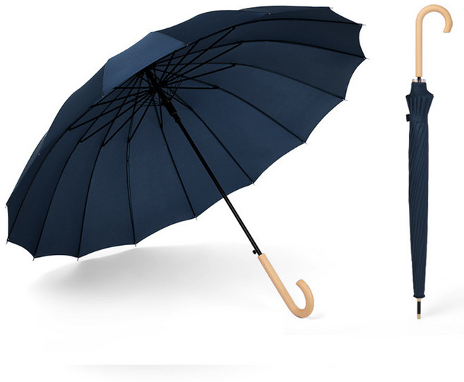 코즈홈 튼튼한 장우산 골프 우산 16살대 우드그립