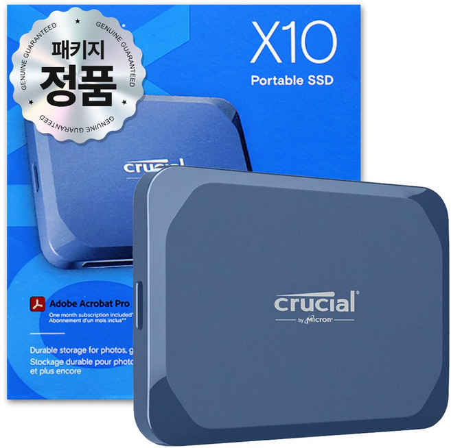 마이크론 크루셜 X10 C타입 포터블 미니 휴대용 외장SSD, Blue, 6TB