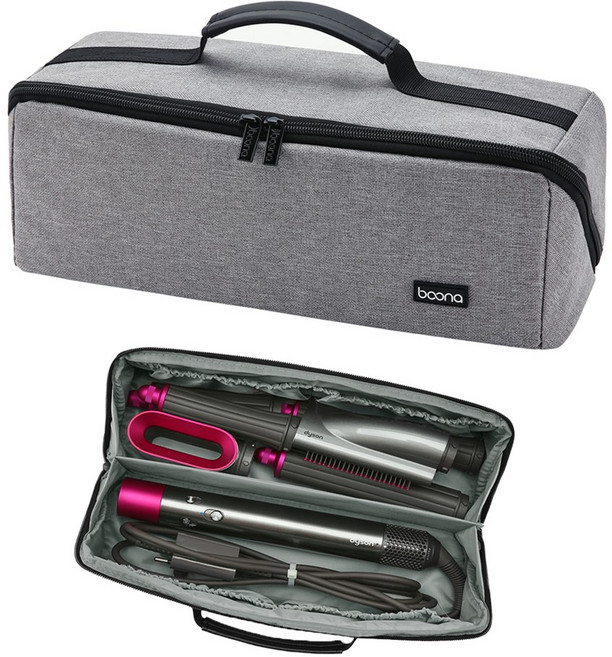 헤어뷰 휴대용 프리미엄 드라이기 파우치 고데기 케이스 호환 상품, 1개, 그레이