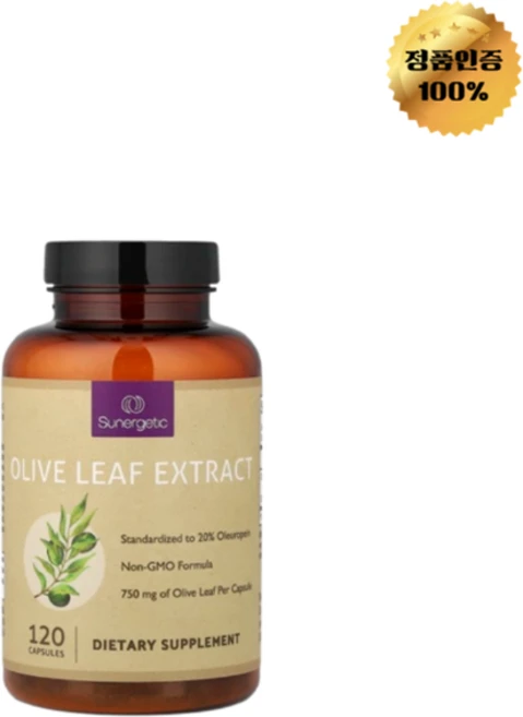 Sunergetic Olive Leaf Extract 서너제틱 올리브잎 추출물 750mg 120정, 200ml, 1개 - 쿠팡