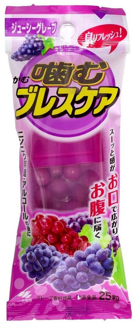 고바야시 씹어먹는 브레스케어 쥬시그레이프 25알, 1개