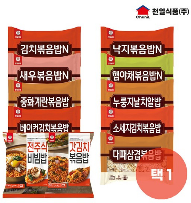 천일식품 볶음밥 250g 단품 골라담기, 1개, 베이컨김치볶음밥 250g