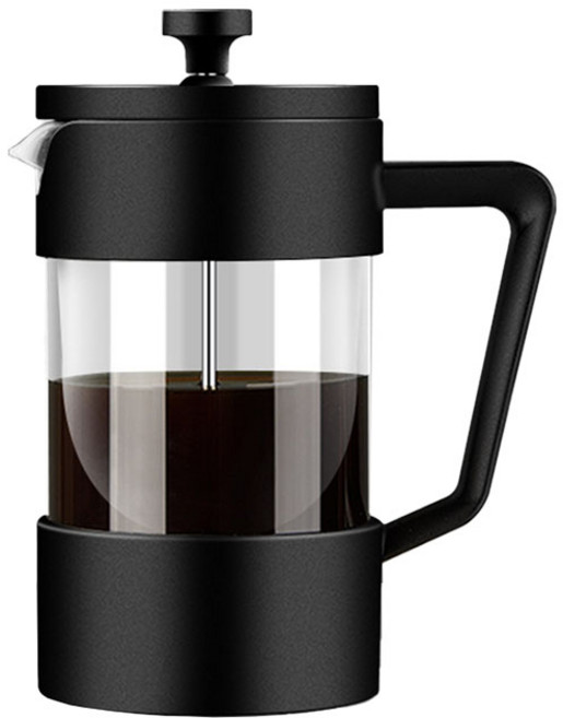 法式濾壓壺, 【質感黑】350ml, 1個