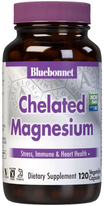 블루보넷 마그네슘 비스글리시네이트 킬레이트 200mg 120캡슐 고들약 약들약 블루보땡, 120정, 1개