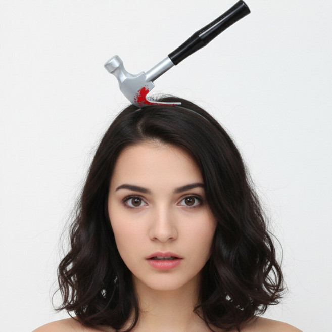 크레나 할로윈 파티 헤어띠 머리띠, 1개, 도끼