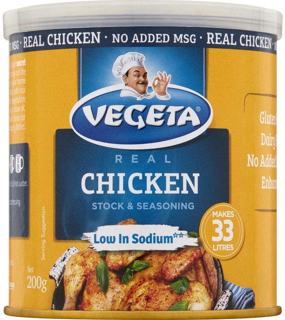 호주 포드라브카 베지타 Podravka Vegeta Chicken Stock Powder 저염 리얼 치킨 스톡 & 시즈닝 파우더, 200g, 3개