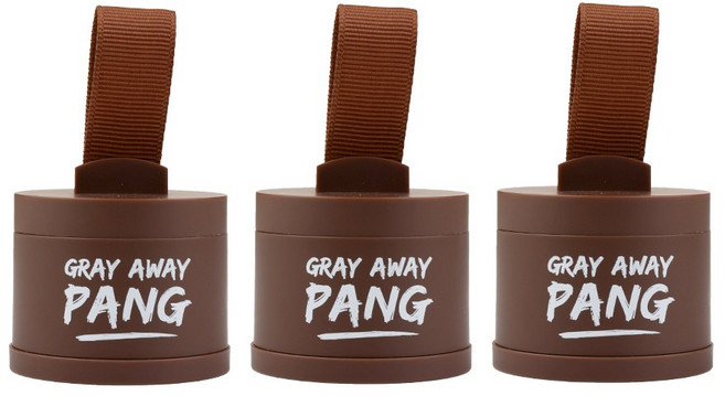 새치팡팡 헤어 섀도우 4g 헤어라인 빈모 탈모 커버 헤어 쿠션 쉐도우, 1개, 다크 브라운 3통