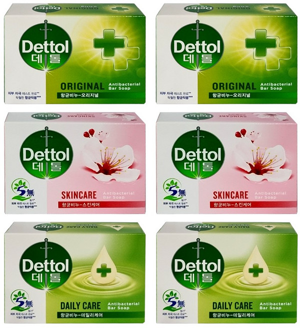 데톨 항균 비누 100g (2개씩) 오리지널 + 스킨케어 + 데일리