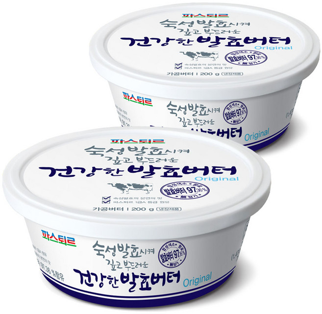 파스퇴르 건강한 발효버터 오리지널200g(2입), 200g, 2개