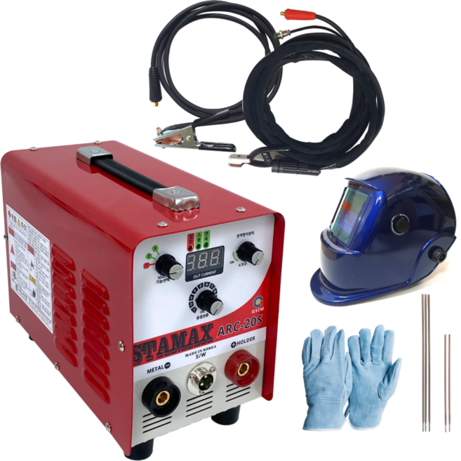스타맥스 스위치 아크 용접기 20S 자동면 풀세트 국산, 20S+16SQ 홀더5M 어스3M+가죽지퍼 풀세트, 1개