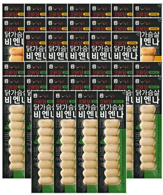 오빠닭 닭가슴살 비엔나 소시지 혼합구성, 37개, 64g
