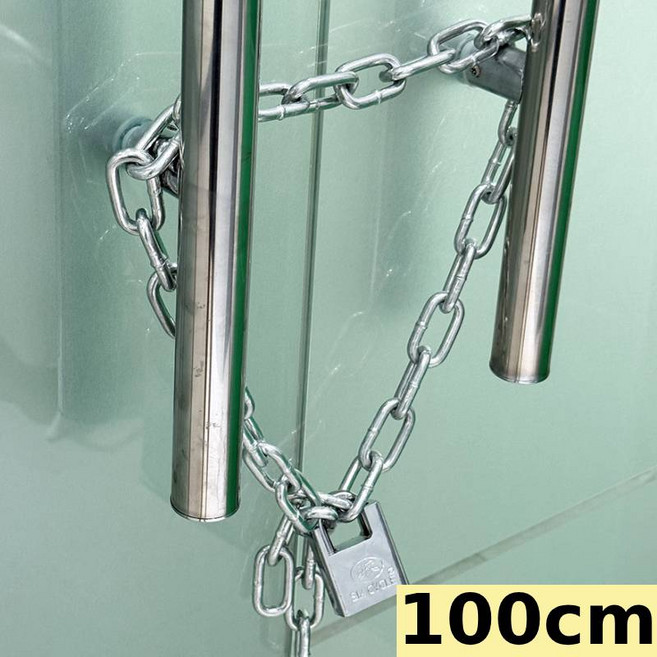 가자코리아 자전거 오토바이 대문 철문 고강도 열쇠 체인 자물쇠, 1개, 100cm