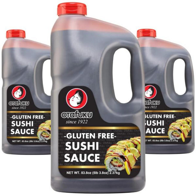 핫소스 할랄 소스 오타후쿠 글루텐 프리 장어 스시 롤 사시미 밥 포케용 일본 우나기 레스토랑 벌크 사이즈 83.8온스(1/2갤런), 1개