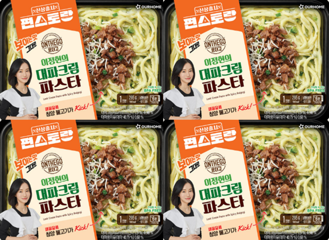 아워홈 온더고 대파크림 파스타 295g x4개, 4개