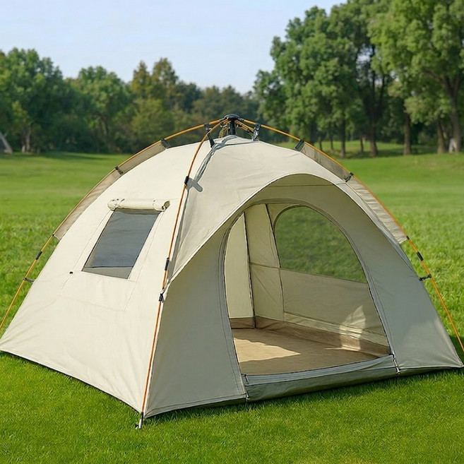 자피스 고급 원터치 캠핑 방수 텐트, 3-4인용