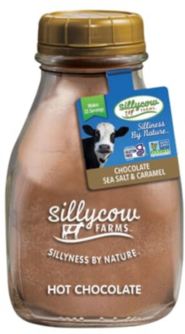 실리 카우 파머스 바다 소금 캐러멜 핫 초콜릿 16.9 OZ Sillycow Farms Hot Chocolate Sea Salt & Caramel Mix | Rich Hot Co, 1개