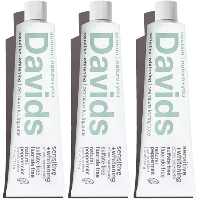 Davids 데이비드즈 화이트닝투스 페이스트 페퍼민트 50g 50그램 x 1, 3개 - 쿠팡
