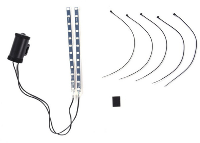 자전거 프레임 LED바 후미등 휠라이트 4컬러 변환 싸이키 경광등 파박이 라인딩 로드 픽시 하이브리드 MTB, 혼합색상, 1개