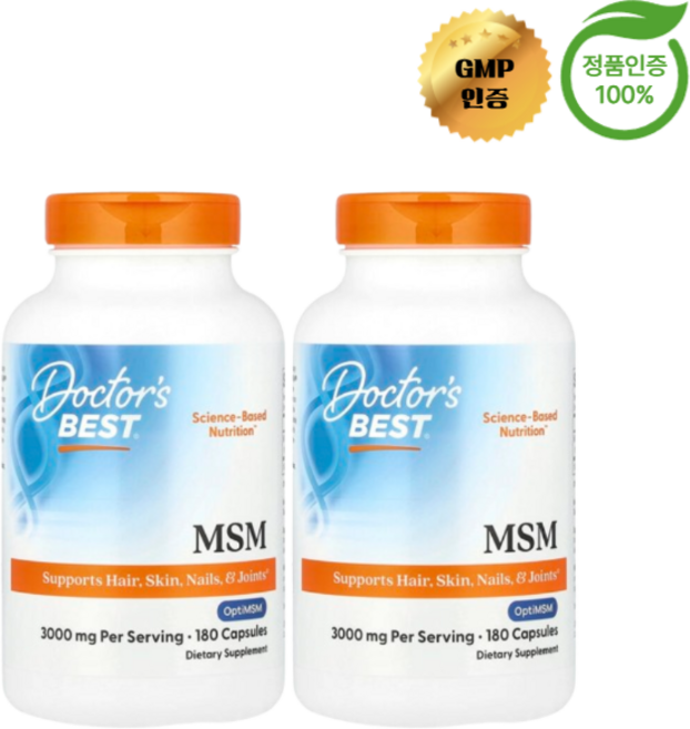 1+1 닥터스 베스트 MSM 캡슐 1정당 1000mg 180정, 2개