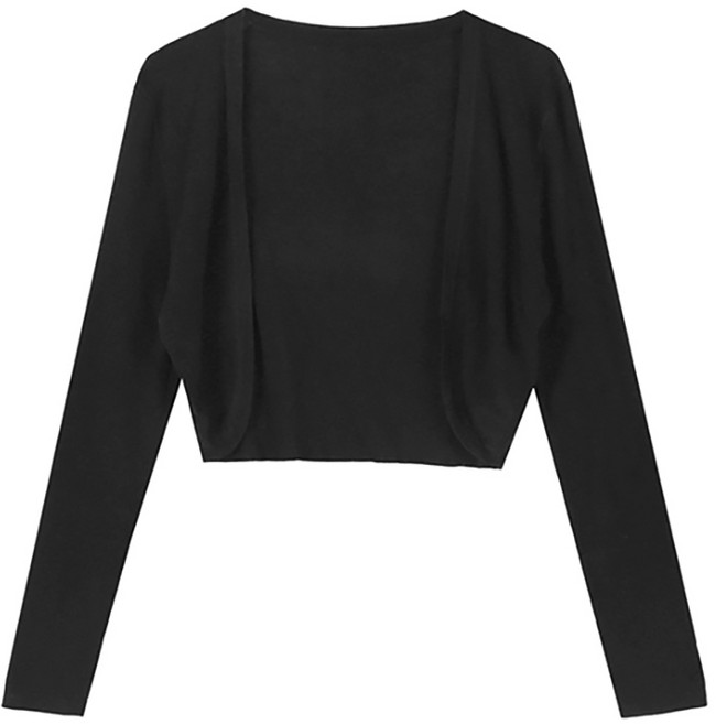 여름 썬가드 숏 가디건 아이스 쿨링 얇은 긴팔 여성용 오픈 스타일 캐미솔 외투 레이어드 피스 N-0039