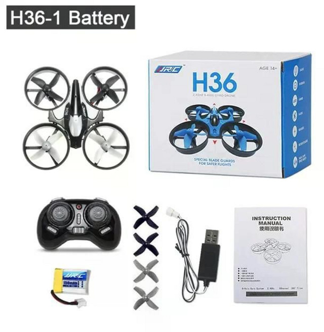 H36 초경량 6축 헤드리스 LED 입문용 레이싱 드론, 1개, grey