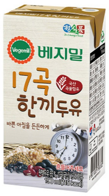 베지밀 17곡 한끼두유 190mlx32개, 190ml, 32개