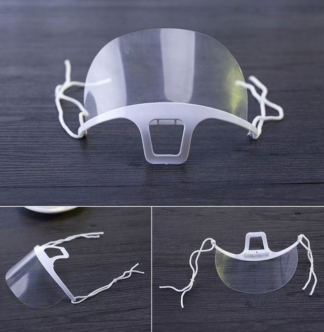 유어밤 업소용 주방용 식당용 조리용 요리 시식 급식 입가리개 입마개 플라스틱 투명 위생 마스크 1box 10개입, 10개